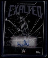 2025 Topps Exalted WWE Wrestling Black and White Signatures Carmelo Hayes #BWS-CHS card