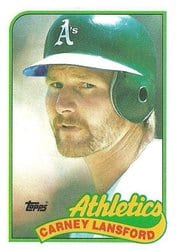 1989 Topps Base Set Carney Lansford #47 card