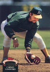 1992 Stadium Club Base Set Carney Lansford #45 card