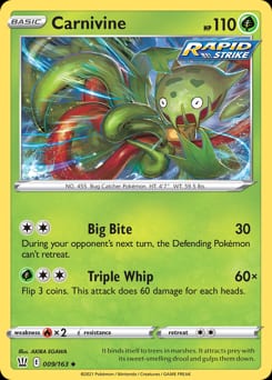 Battle Styles Carnivine #9 card