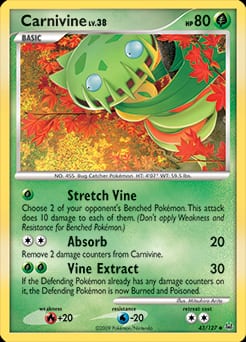 Platinum Carnivine #43 card
