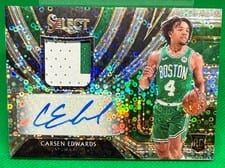 2019 Panini Select Rookie Jersey Autographs Carsen Edwards #CEW card