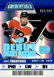 2019-20 Upper Deck Credentials Base Set Carsen Twarynski #61 card