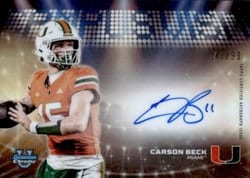 2025 Bowman University Chrome Campus Visit Autographs Carson Beck #CVA-CB card