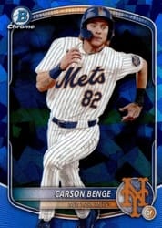 2025 Bowman Sapphire Edition Base Set Carson Benge #BCP-108 card