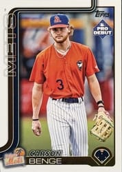 2025 Topps Pro Debut Base Set Carson Benge #PD-55 card