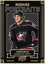 2022-23 Upper Deck UD Portraits Carson Meyer #P-59 card