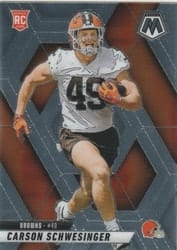 2025 Panini Mosaic Base Set Carson Schwesinger #371 card