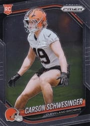 2025 Panini Prizm Base Set Carson Schwesinger #384 card