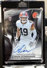 2025 Topps Chrome Retail Rookie Autographs Carson Schwesinger #RRA-CSC card