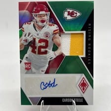 2024 Panini Phoenix Rising Rookie Autographs Jersey Carson Steele #RRAJ-CSE card