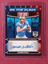 2024 Panini Prestige On the Clock Signatures Carson Steele #OTC-CSE card