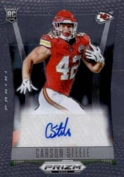 2024 Panini Prizm Deca Signatures Carson Steele #S-CSE card