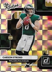 2022 Donruss The Rookies Carson Strong #TR-11 card