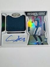 2022 Panini Certified Freshman Fabric Mirror Signatures Carson Strong #204 card