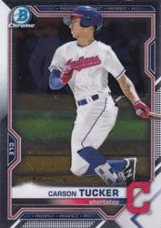 2021 Bowman Chrome Prospects Carson Tucker #BCP-77 card