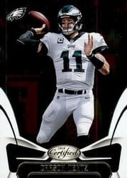 2018 Panini Certified Base Set Carson Wentz #42 card