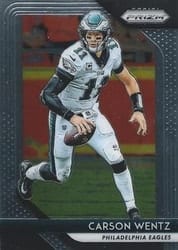 2018 Panini Prizm Base Set Carson Wentz #38 card