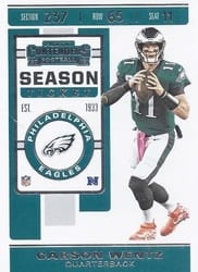 2019 Panini Contenders Base Set Carson Wentz #57 card