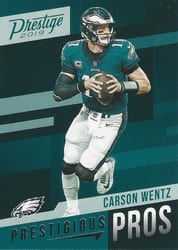 2019 Panini Prestige Prestigious Pros Carson Wentz #PP-CW card