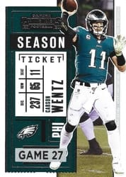 2020 Panini Contenders Base Set Carson Wentz #26 card