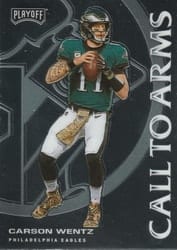 2020 Panini Playoff Call to Arms Carson Wentz #CA-9 card