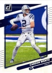 2021 Clearly Donruss Base Set Carson Wentz #19 card