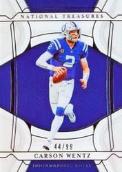 2021 Panini National Treasures Base Set Carson Wentz #30 card