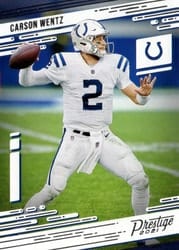 2021 Panini Prestige Base Set Carson Wentz #84 card
