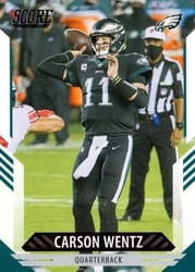 2021 Score Base Set Carson Wentz #69 card