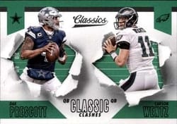 2018 Panini Classics Classic Clashes Carson Wentz / Dak Prescott #1 card