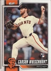 2026 Topps Base Set Carson Whisenhunt #184 card