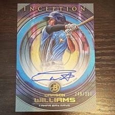2022 Bowman Inception Prospect Autographs Carson Williams #PA-CW card