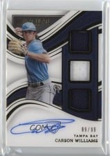 2023 Panini Immaculate Collection Prospect Triple Memorabilia Signatures Carson Williams #PTS-CW card