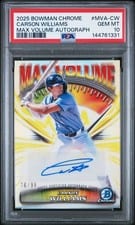 2025 Bowman Chrome Max Volume Autographs Carson Williams #MVA-CW card