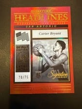 2025-26 Panini Signature Series Signature Headlines Carter Bryant #16 card