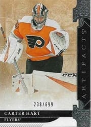 2019-20 Upper Deck Artifacts Base Set Carter Hart #129 card