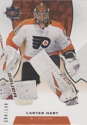 2019-20 Upper Deck Ultimate Collection Base Set Carter Hart #29 card