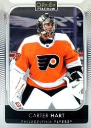 2021-22 O-Pee-Chee Platinum Base Set Carter Hart #108 card