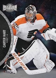 2021-22 SkyBox Metal Universe Base Set Carter Hart #47 card