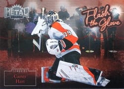 2022-23 SkyBox Metal Universe Flash the Glove Carter Hart #FL-24 card
