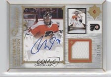 2022-23 Upper Deck Ultimate Collection Ultimate Displays Autograph Jersey Carter Hart #UDA-CH card