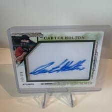 2025 Panini Boys of Summer Jumbo Acetate Signatures Carter Holton #22 card