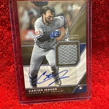 2026 Topps Major League Material Autographs Carter Jensen #MLM2-CJ card