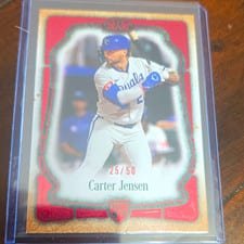 2026 Topps Tier One Break Out Autographs Carter Jensen #BOA-CJ card