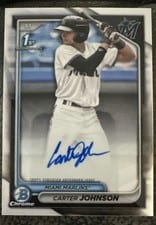 2024 Bowman Draft Chrome Prospect Autographs Carter Johnson #CPA-CJ card