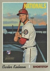 2019 Topps Heritage Base Set Carter Kieboom #523 card