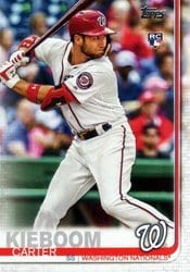 2019 Topps Update Base Set Carter Kieboom #US109 card