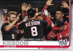 2019 Topps Update Base Set Carter Kieboom #US208 card