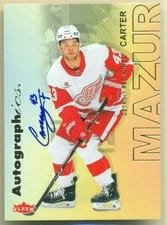2025-26 Flair Autographics Carter Mazur #A-CA card